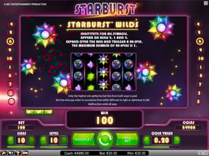 Starburst Slot basics