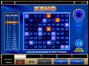 Play keno online for free