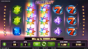 Starburst Slot Re-Spin bonus feature with big wins