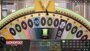 Dream Catcher wheel in Monopoly Live
