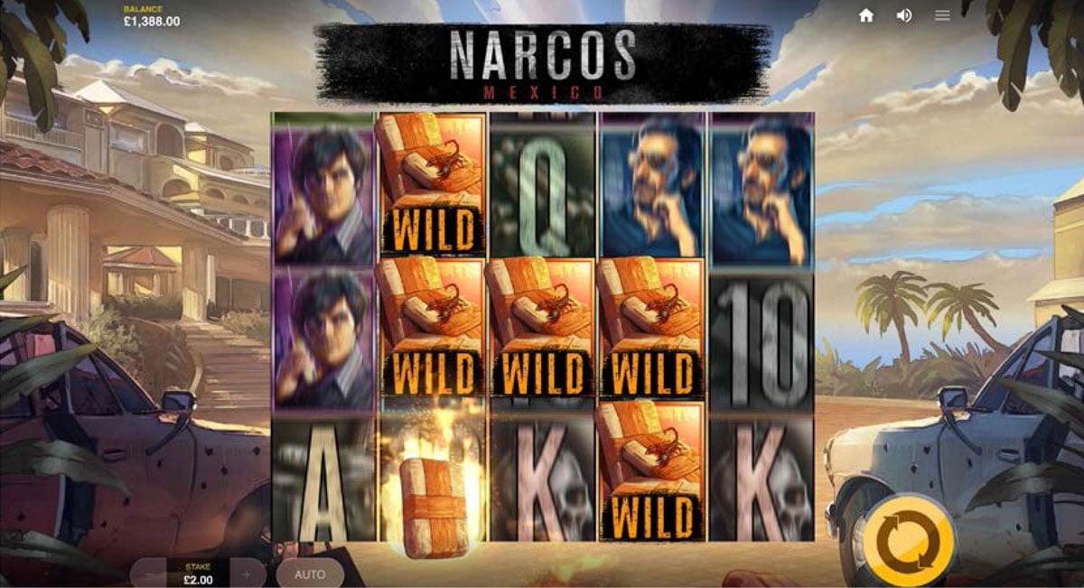 Wilds triggered on Narcos Mexico Online Slot