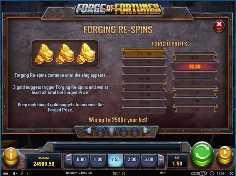 Forge of Fortunes: Forging Re-Spins