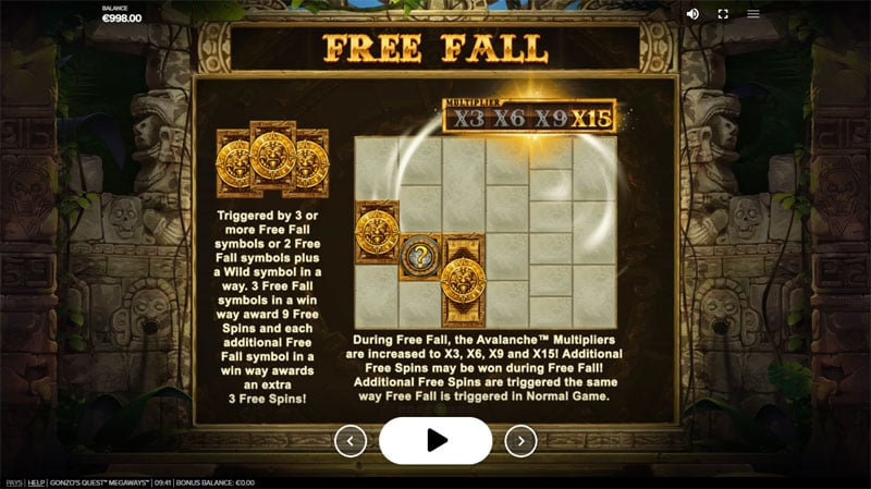 Gonzo’s Quest Megaways: Free Fall Feature