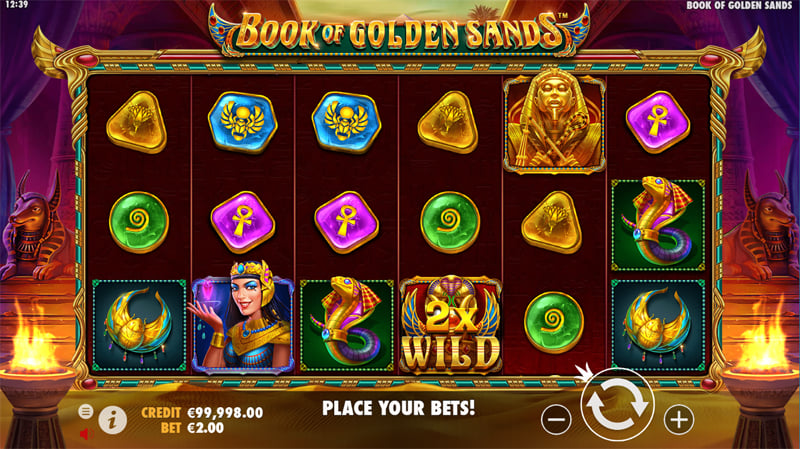 Book of Golden Sands Slot - Main Grid