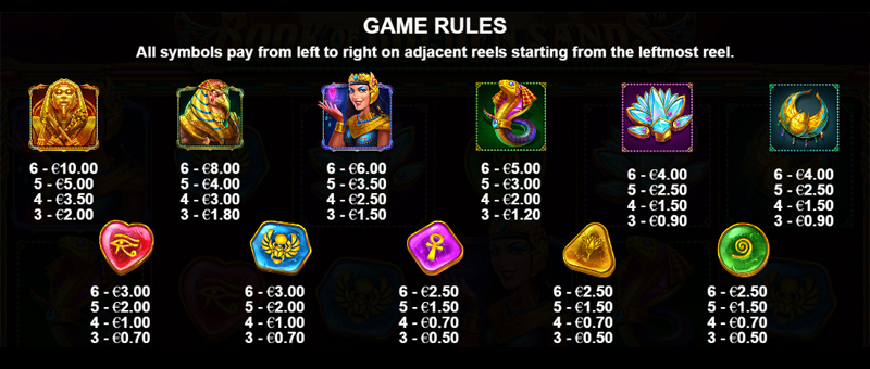 Book of Golden Sands Slot: Game Rules 