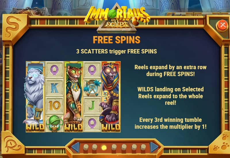 Immortails of Egypt Free Spins