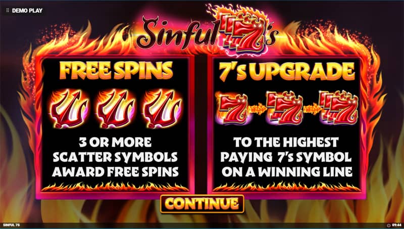 Sinful 7's Slot Summary & Game Review