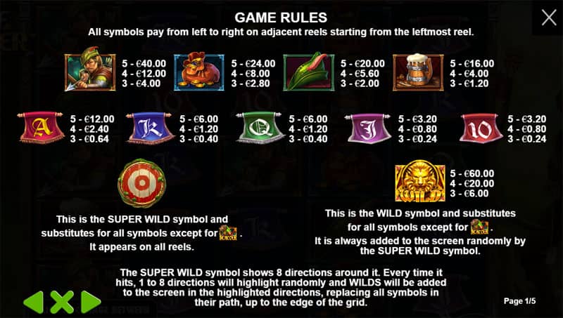 Fire Archer Slot - Game Rules and PayTable